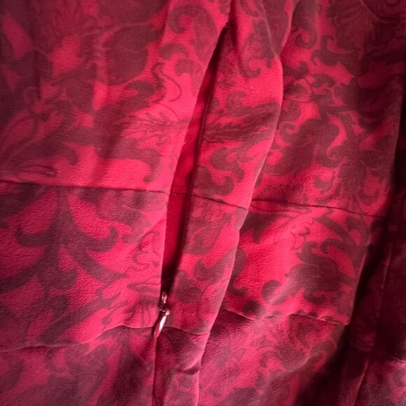 NYC Design Co Womens Red Silk Babydoll Tank Top Size 2X Empire Waist Sleeveless - Picture 4 of 7